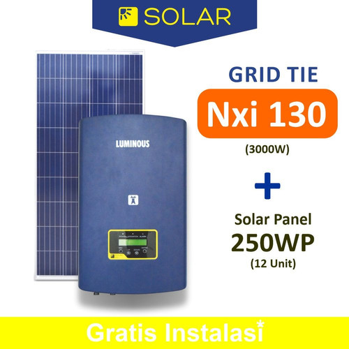 [EZR.3000045] PROMO PAKET SOLAR GRID TIE / ON GRID INVERTER NXI 130 (3000W) LUMINOUS