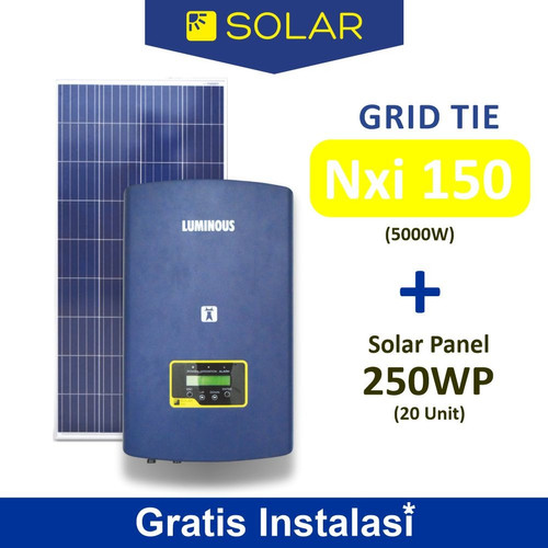 [EZR.3000044] PROMO PAKET SOLAR GRID TIE / ON GRID INVERTER NXI 150 (5000W) LUMINOUS