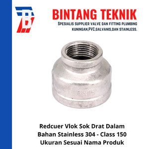 [EZR.2700364] Reducer Vlok Sok Stainless (SUS) 304 3/4" x 1/4"