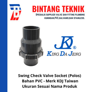 [EZR.2700169] Swing Check Valve / Kleb Tabok PVC 6" inch Merk KDJ Taiwan