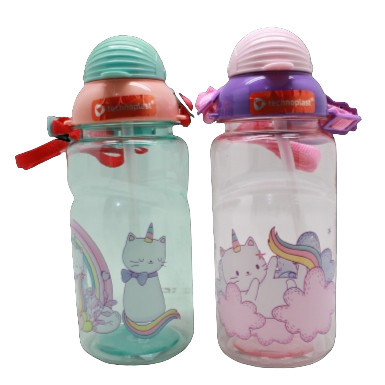 Technoplast Botol Air Minum Anak Howdy Cat Bottle 560 ml Tali Lanyard