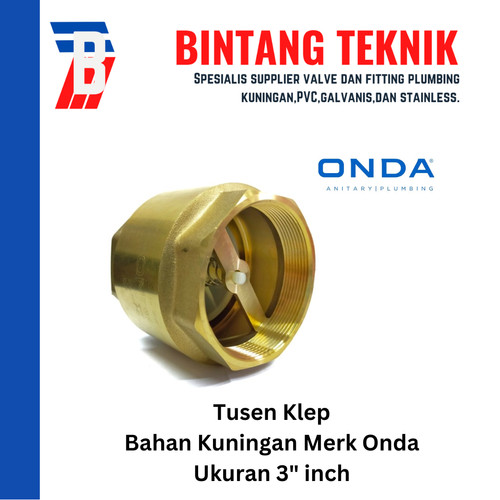 [EZR.2700048] Tusen Klep 3" inch Kuningan Onda