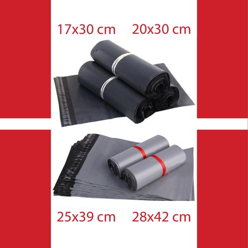 [EZO.1000283] Plastik Polymailer Hitam Abu 17x30 20x30 25x39 28x42 Amplop Plastic