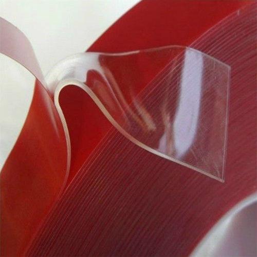 [EZO.1000330] Double Tape Transparan Sticker 5mm x 3m Acrylic Adhesive Lem Dobel Tep