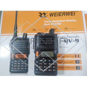 [EZO.1000392] Weierwei UV-9 Q2 HT Triband Ori Baru Walkie Talkie WW UV9 Three Band
