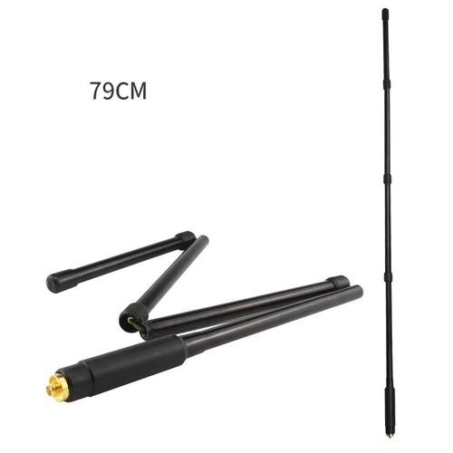 [EZO.1000437] AT1279 Antena HT Dualband SMA Female Lipat 79cm Baofeng Kenwood Cina