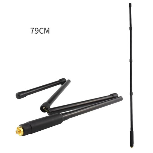 [EZO.1000437] AT1279 Antena HT Dualband SMA Female Lipat 79cm Baofeng Kenwood Cina