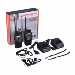 [EZO.1000445] Sepasang Baofeng BF888S HT UHF Hitam Garansi Free Handsfree BF888 888