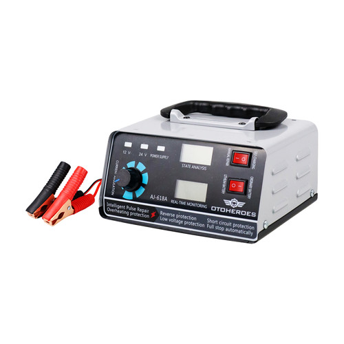 [EZO.1000463] Smart Charger Aki LCD Mobil Motor 400W 400AH 12V 24V Casan Accu Cajer
