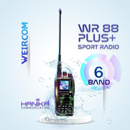 [EZO.1000494] Weircom WR-88 Plus 10W 6 Band IP68 Hijau Army Loreng WR88 WR88 Plus