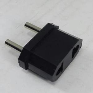 [EZO.1000603] Adapter US to EU 1Pcs Hitam Travel Konverter Colokan Indo Tipe A ke C
