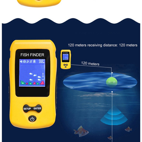 [EZO.1000624] Portable Fishfinder 100m Fish Finder Alat Pelacak Ikan Sonar Praktis