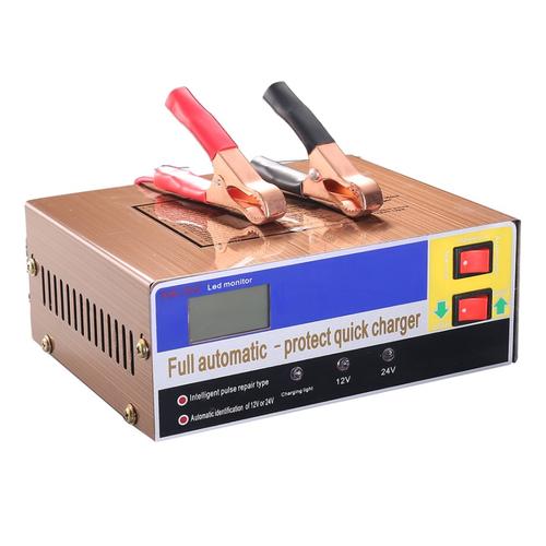 [EZO.1000636] XW20 Charger Aki 12V 24V 100AH Mobil Motor Auto Protect Lead Acid LCD
