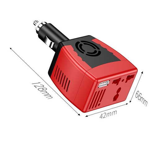 [EZO.1000643] Lighter Mobil USB 75W 220V 2.1A AC Plug 5V Power Car Inverter Charger