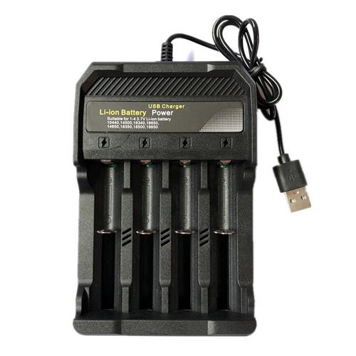[EZO.1000650] Charger USB Baterai 18650 4 Slot Charging Cajer Battery Casan Batre SM