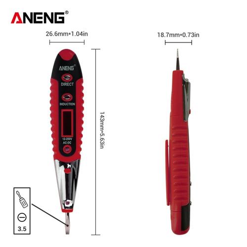 [EZO.1000655] Aneng VD700 Pen Tester Digital Tegangan AC DC 12-250 Voltage Detector