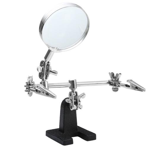 [EZO.1000718] Jepit Board PCB Kaca Pembesar Magnifier Pegangan Holder Capit Solder