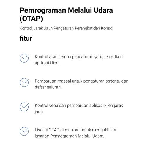 [EZO.1000719] Lisensi OTAP WalkieFleet 1 Server Pengaturan HT POC Jarak Jauh License