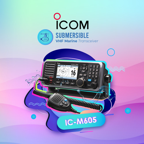 [EZO.1000741] Icom IC-M605 VHF Rig Marine Kapal Ori Baru Radio Transceiver ICM605