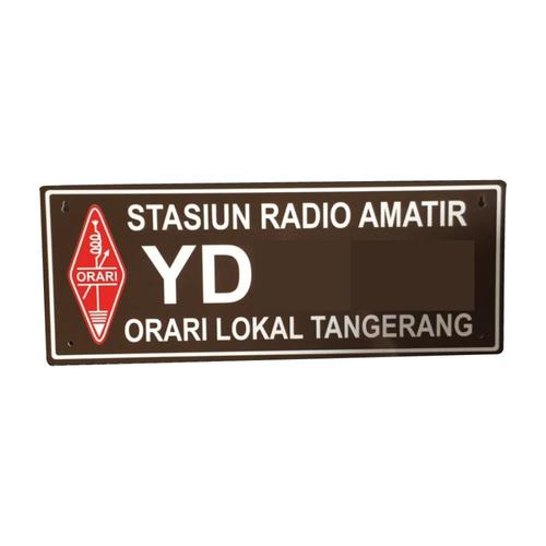 [EZO.1000757] Papan Callsign Orari Rapi Akrilik 49x19x0.2 Laser Cut Kolsen Call Sign