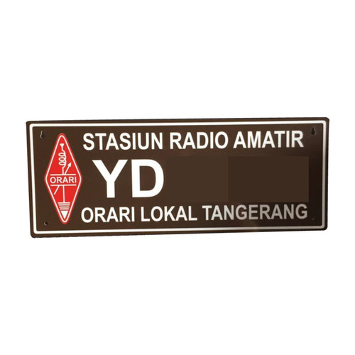 [EZO.1000757] Papan Callsign Orari Rapi Akrilik 49x19x0.2 Laser Cut Kolsen Call Sign