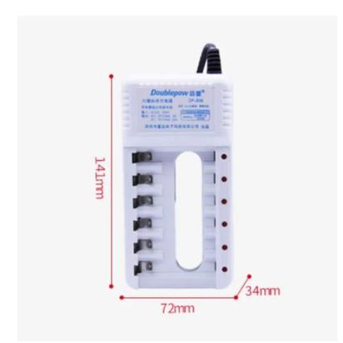 [EZO.1000840] Doublepow DP-B06 Charger 6 Pcs Baterai AA AAA Charging Cajer Battery