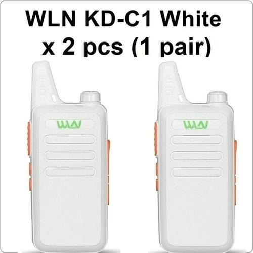[EZO.1001037] Sepasang WLN KD-C1 HT UHF Putih Free Handsfree Lengkap KDC1 WLAN