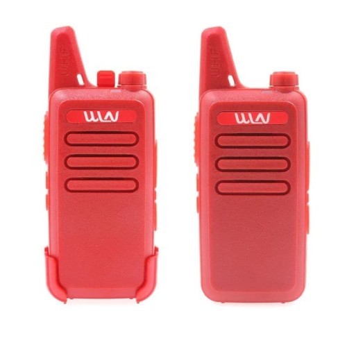 [EZO.1001038] Sepasang WLN KD-C1 HT UHF Merah Free Handsfree Lengkap KDC1 WLAN