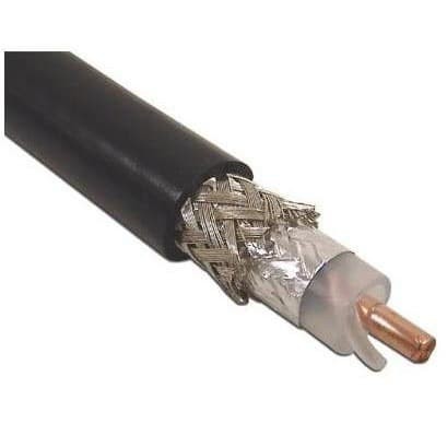 [EZO.1001087] 1 Roll Belden 9913 Kabel Coaxial RG-8 Tembaga Tunggal Hitam USA RG8