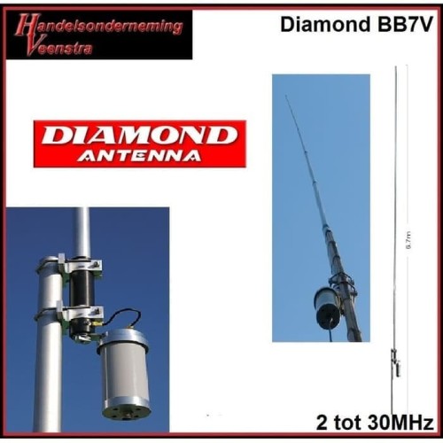 [EZO.1001130] Diamond BB7V Antena Base Multiband HF Ori Baru 2-30MHz 250W Radio SSB