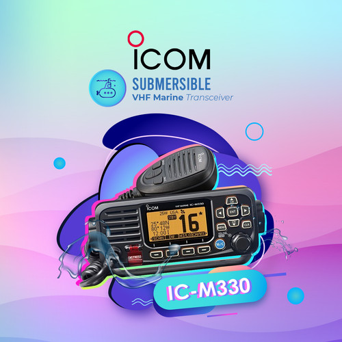 [EZO.1001178] Icom IC-M330 Rig Marine VHF Ori Baru ICM330 Radio Komunikasi Kapal
