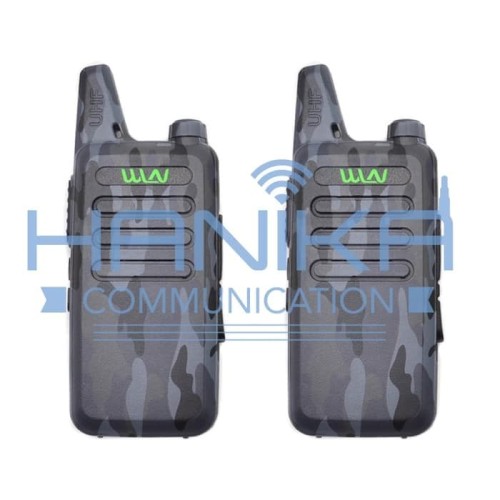 [EZO.1001260] Sepasang WLN KD-C1 Handie Talkie UHF Abu Loreng Garansi Army Handsfree