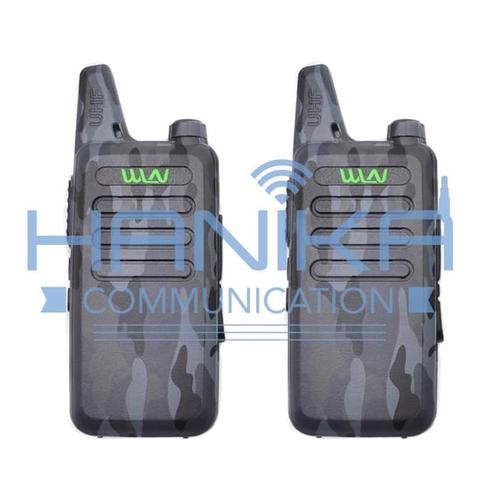 [EZO.1001260] Sepasang WLN KD-C1 Handie Talkie UHF Abu Loreng Garansi Army Handsfree