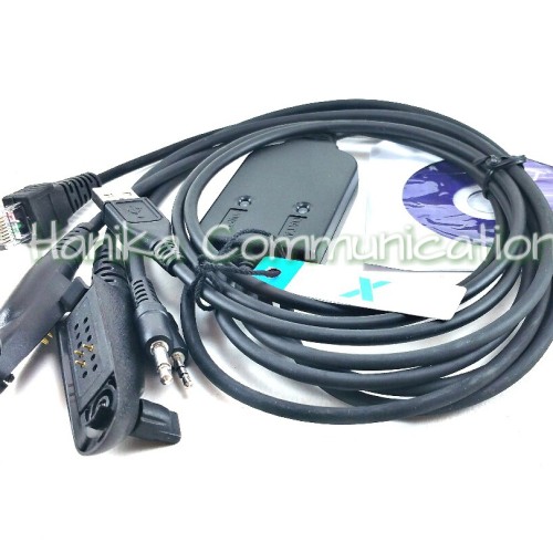 [EZO.1001666] Kabel Program HT Rig Radio Motorola Lengkap USB RPCM5XU dan CD Driver