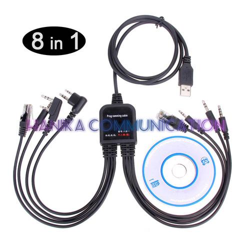 [EZO.1001878] JiYKR 8in1 Kabel Program HT Cina Motorola Icom Baofeng Kenwood Yaesu