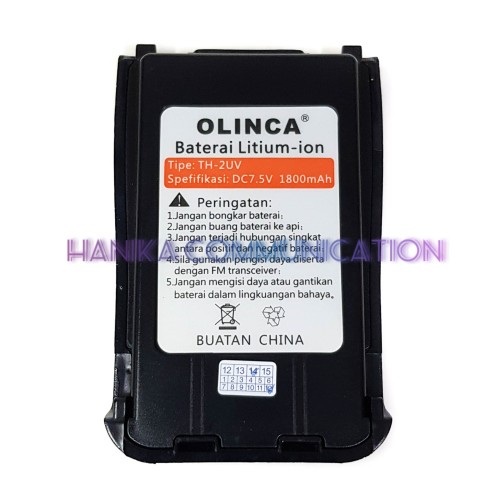 [EZO.1001974] Baterai HT Olinca TH-2UV Berlin FM-V8 Batre Batere Handie Talkie TH2UV