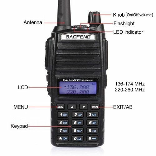 [EZO.1002025] Baofeng UV-82 HT Dualband Dua Layar PTT Ori Baru Garansi 5 Watt UV82