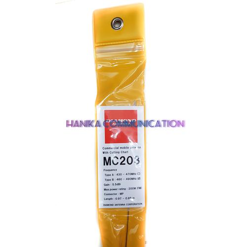 [EZO.1002114] Diamond MC203 Antena Mobil UHF 460-490 5.5Db Ori Baru Antenna Rig HT