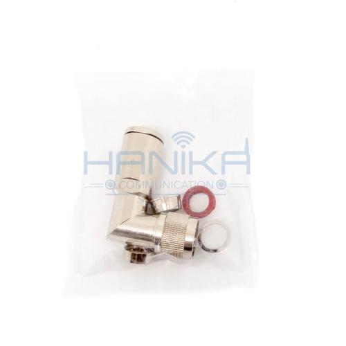 [EZO.1002284] Konektor L N Male to RG-8 Connector N Male ke Kabel RG8 Koaksial Cowo