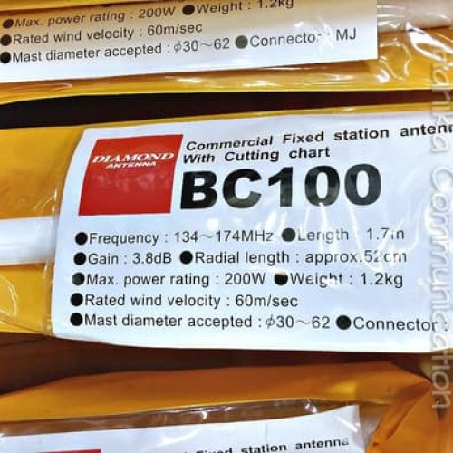 [EZO.1002309] Diamond Antenna BC100 Antena Radio RIG Ori Gedung Base VHF 136-174
