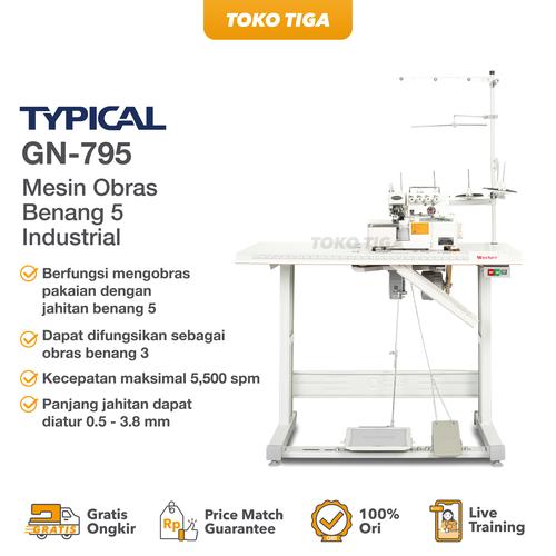 [EZO.0300152] Mesin Obras TYPICAL GN795 / GN-795 - Obras Benang 5 Industrial