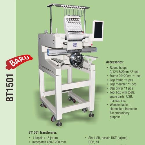 [EZO.0300157] Mesin Bordir Komputer 1 Kepala 15 Jarum BUTTERFLY BT 1501 Transformer