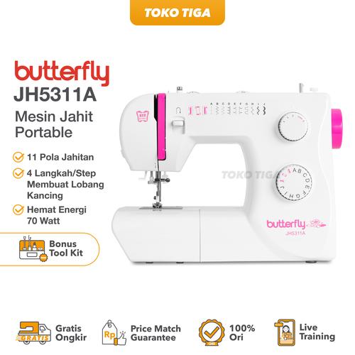 [EZO.0300167] Mesin Jahit BUTTERFLY JH 5311 A / JH5311A ( Multifungsi & Portable )