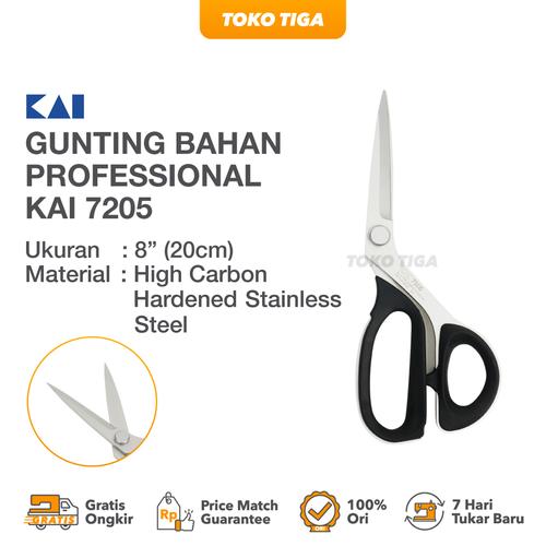 [EZO.0300053] Gunting Kain KAI 7205 8 Inch Japan Profesional Carbon Stainless Steel