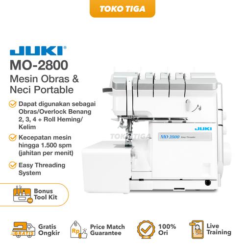 [EZO.0300176] Mesin Obras & Neci Portable JUKI MO-2800 Easy Threader Overlock System