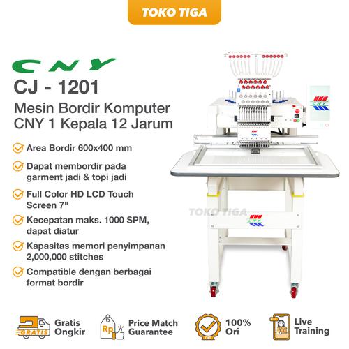 [EZO.0300185] Mesin Bordir Komputer CNY 1 Kepala 12 Jarum CJ-1201 Area 600X400mm