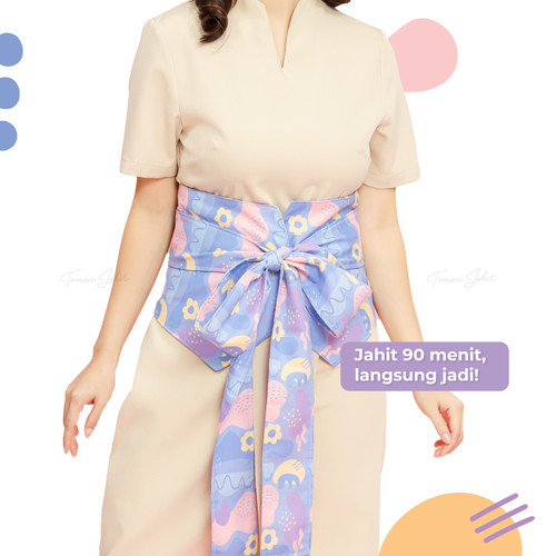 [EZO.0300131] DIY Kit by Teman Jahit - Obi Belt / Ikat Pinggang ala Jepang