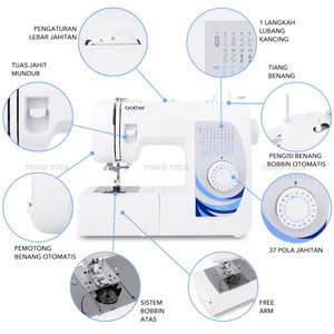 [EZO.0300132] Mesin Jahit BROTHER GS3700 / GS-3700 Portable (Sewing Mate)