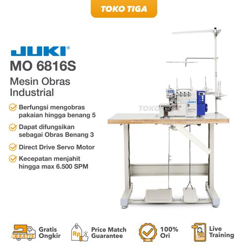 [EZO.0300227] Mesin Obras Benang 5 JUKI MO6816S-DD10K / MO 6816S DE4 Heavy (Servo)