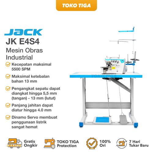 [EZO.0300267] Mesin Obras 4 Benang JACK JK- E4S -4 / JK E4 S Direct Drive Servo